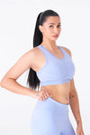 Sleek and Modern Sky Blue Sports Bra